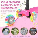 KORIMEFA 3 Wheel Kids Scooter Adjustable Height Lean to Steer Flashing Lights view 3