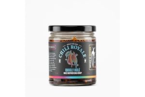 Unholy Molé Chili Crisp – Mole Style Chili Oil with Cocoa, Mexican Spices & Crispy Onions – Smoky, Fruity, Savory, Medium Heat – Small Batch – 9 oz – Chili Royale