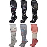 Dr. Motion Women 6 pairs pack everyday compression knee high socks
