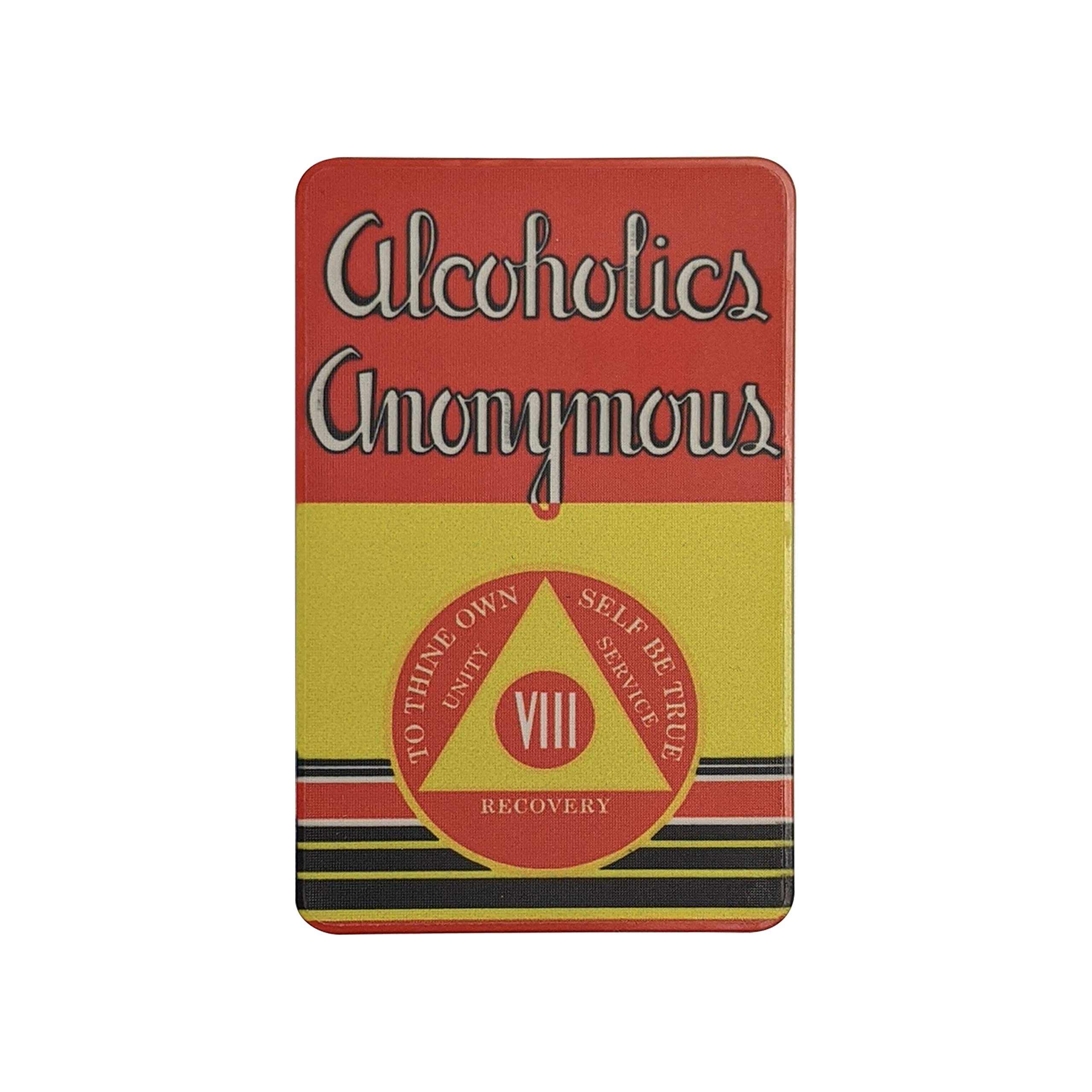 MYRECOVERYSTORE First Edition Big Book Alcoholics Anonymous Rectangular AA Sobriety Chip with How It Works (Years 1-50 Offered) Wallet Chip Recovery Style (Year 8) โ image 1