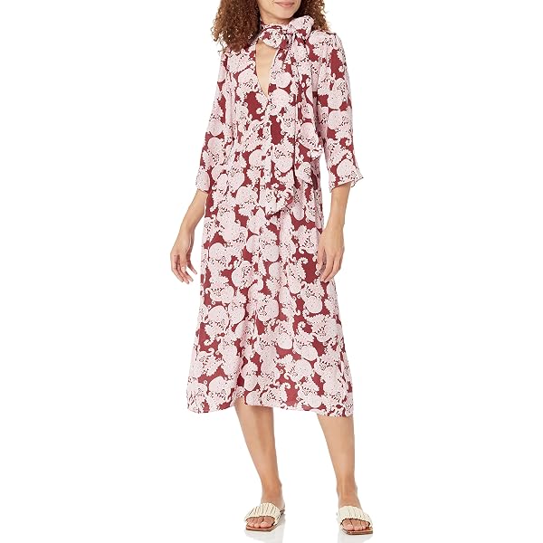 En Saison Women's Colebee Maxi Dress, Bordeaux, L at Amazon Women's  Clothing store