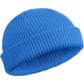 SATINIOR Trawler Beanie Watch Hat Roll-up Edge Skullcap Fisherman Beanie for Women Men