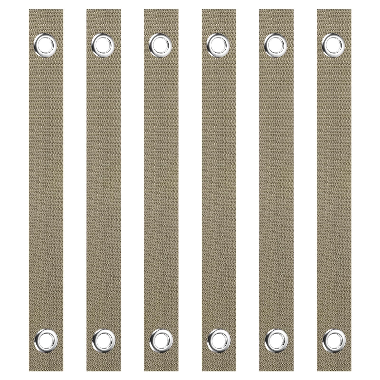 Photo 1 of PATIKIL 16 Inch Tree Straps for Staking, 6 Pack Tree Support Stakes, Tree Straightening Ties with Grommets for Newly Planted Straight, Tan