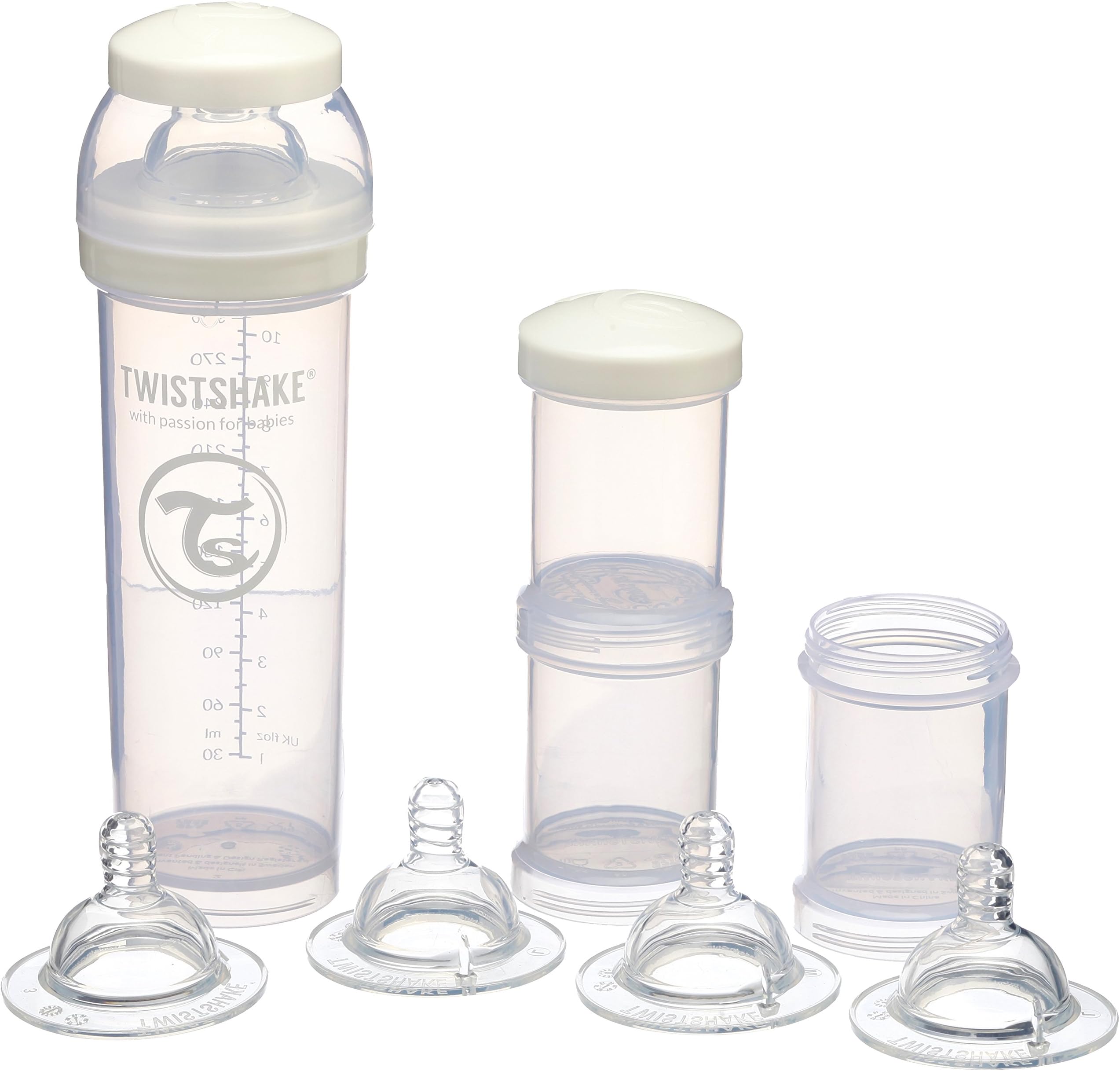 Vital Innovations 78105 Twistshake Bottle Set 330 ml Transparent