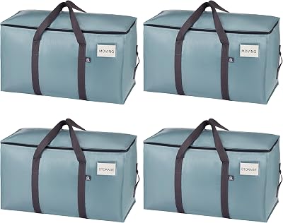 VENO 4 Pack Extra Large Moving Bags with Zippers & Handles