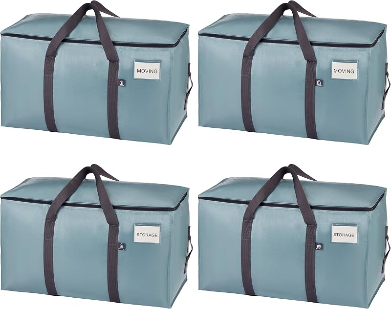 VENO 4 Pack Extra Large Moving Bags with Zippers & Handles
