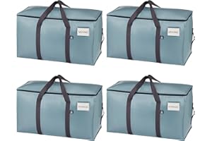 VENO Extra Large Moving Bags with Zippers & Carrying Handles, Heavy-Duty Storage Tote Moving Boxes for Space Saving (Light Bl