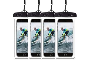 JoniSerl Waterproof Phone Pouch 4Pack, Floating Underwater Phone Case Dry Bag Lanyard Universal IPX8 for iPhone 15 14 13 Pro Max Plus Samsung Galaxy S24 Ultra/S23+/S22/S21 Pixel Swimming Snorkeling