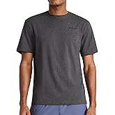 Reebok Mens Short Sleeve Crewneck Embroidered T-Shirt, Standard Fit, Lightweight Stretch Cotton Fabric