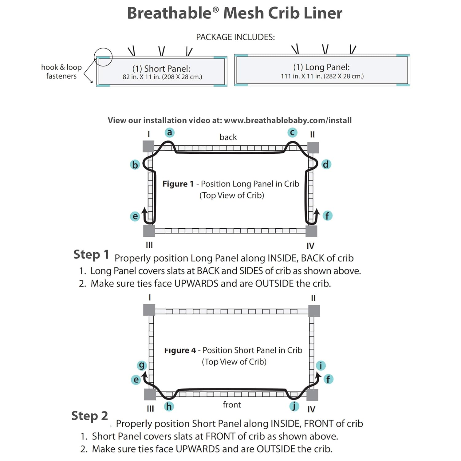 BreathableBaby Classic Breathable Mesh Crib Liner - White : Crib Bumpers : Baby