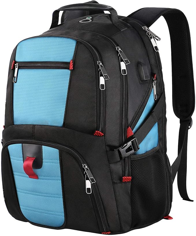 Mancro Travel Laptop Backpack, Large 17 inch Laptop Rucksack with USB