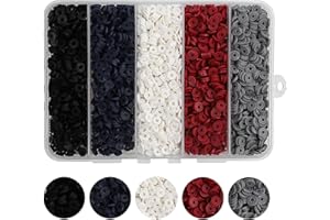 THRELE 4000 Pcs Multicolor Clay Beads for Bracelets Making 6mm Heishi Polymer Clay Bead, Flat Round Disc for Jewelry Making