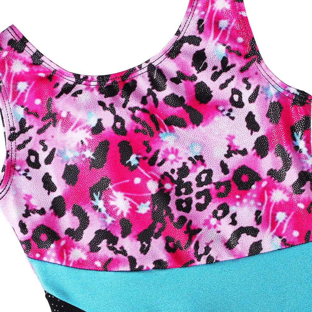 BAOHULU Leotard for Girls Gymnastics Toddler Sparkle Stripes Tank Biketards One Piece: Clothing