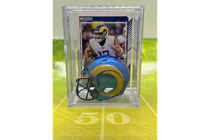 RIDDELL Los Angeles Rams NFL Helmet Shadowbox w/Puka Nacua card