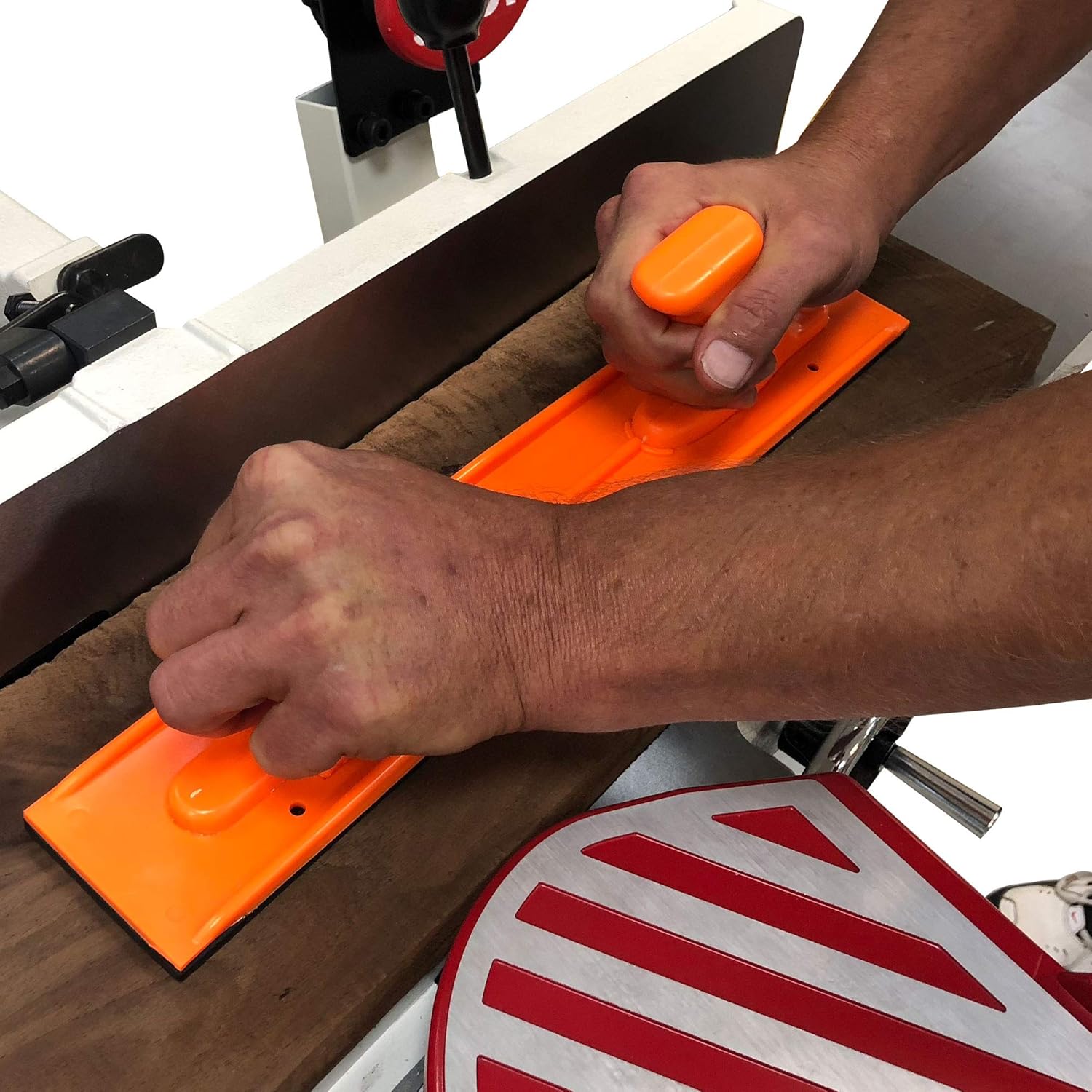 Fulton Safety Woodworking Push Block and Push Stick Package 5 Piece Set In Safety Orange Color, Ideal for Woodworkers and Use On Table Saws, Router Tables, Jointers and Band Saws - - 