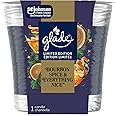 Glade Bourbon Spice & Everything Nice Holiday Scented Candle, 1-Wick Candle, Air Freshener Infused with Essential Oils for Ch