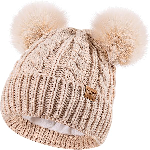 C.C Hatsandscarf Exclusives Cable Knit Double Pom Winter Beanie
