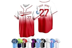 NELAGTR Custom Baseball Jersey Stitched or Print Personalized Name Number Sports Fans for Men Women Youth