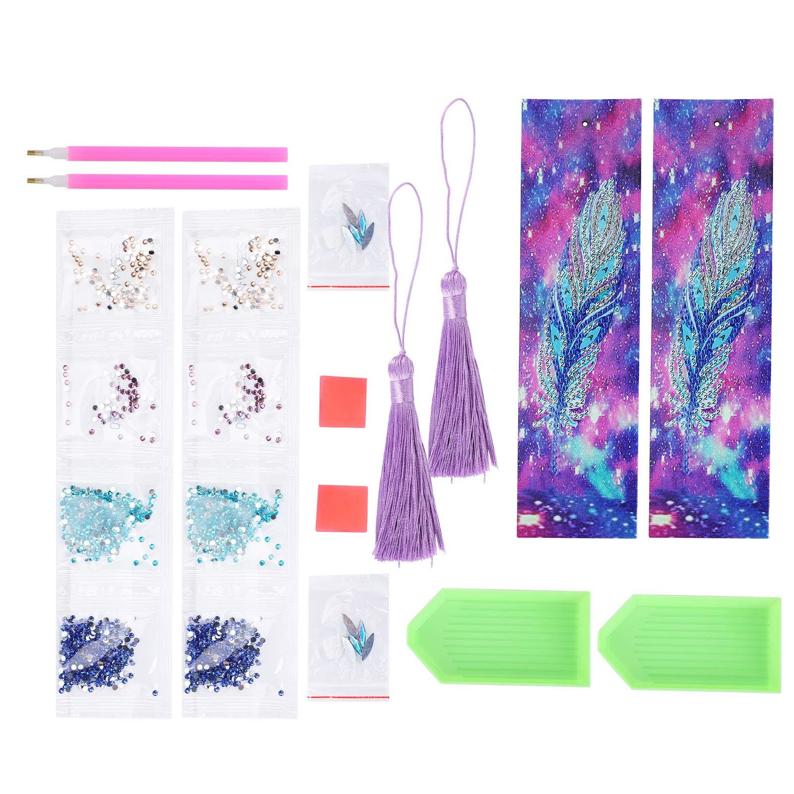 8.1 x 2.2in Tassel Bookmark5D Diamond Art Kits Bookmarks for Kids Adults Beginner Back to School - AA252 Painting Tools