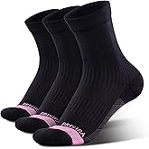 BRISIRA Coolmax Bamboo Viscose Running Compression Quarter Socks Women Moisture Wicking Anti Blister Athletic Ankle Cushion