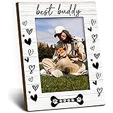 Foyoulame Dog Picture Frame 4x6, Dog Gifts Wooden Picture Frame, Dogs Photo Frames, DogFrame, Gifts for DogLovers, Best Buddy PetDog Decorative Photo Frames for Table Desk Decor