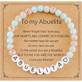 AHAETH Abuelita Gifts in Spanish from Grandchildren Birthday Accessories for Grandmother Best Abuelita Bracelet