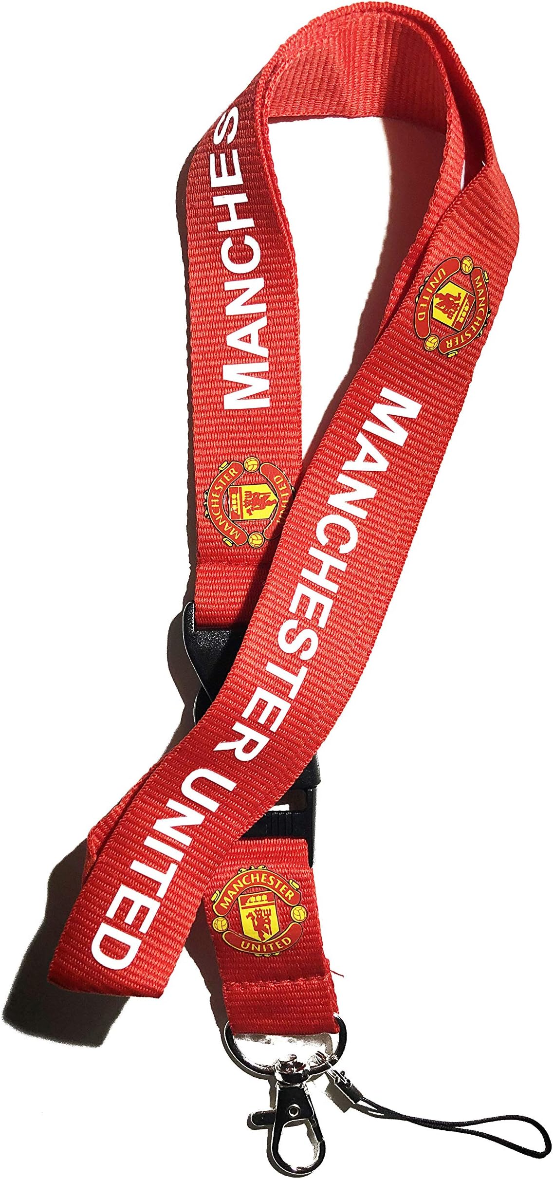 Thinksmart Manchester United Lanyard Football Premier League PL Keyring ID Holder Phone Strap FC Soccer