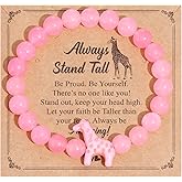 AHAETH Giraffe Bracelet for Women Gifts Pink Girrafe Inspired Jewelry Girafes Bracelet