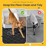 Conlun Cat Litter Mat 89 x 58 cm PVC Grid Mesh Trapping Litter Box Mat view 4