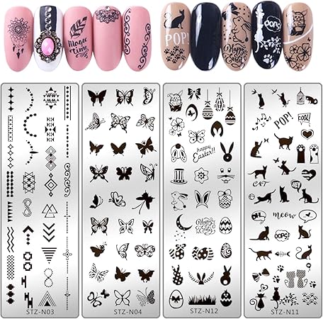 Amazon Niceneededネイルアートスタンピングキット 4 Pcsネイルプレート付きネイルスタンプテンプレート 動物パターン付きイメージプレート Diy装飾用 Niceneeded ビューティー 通販