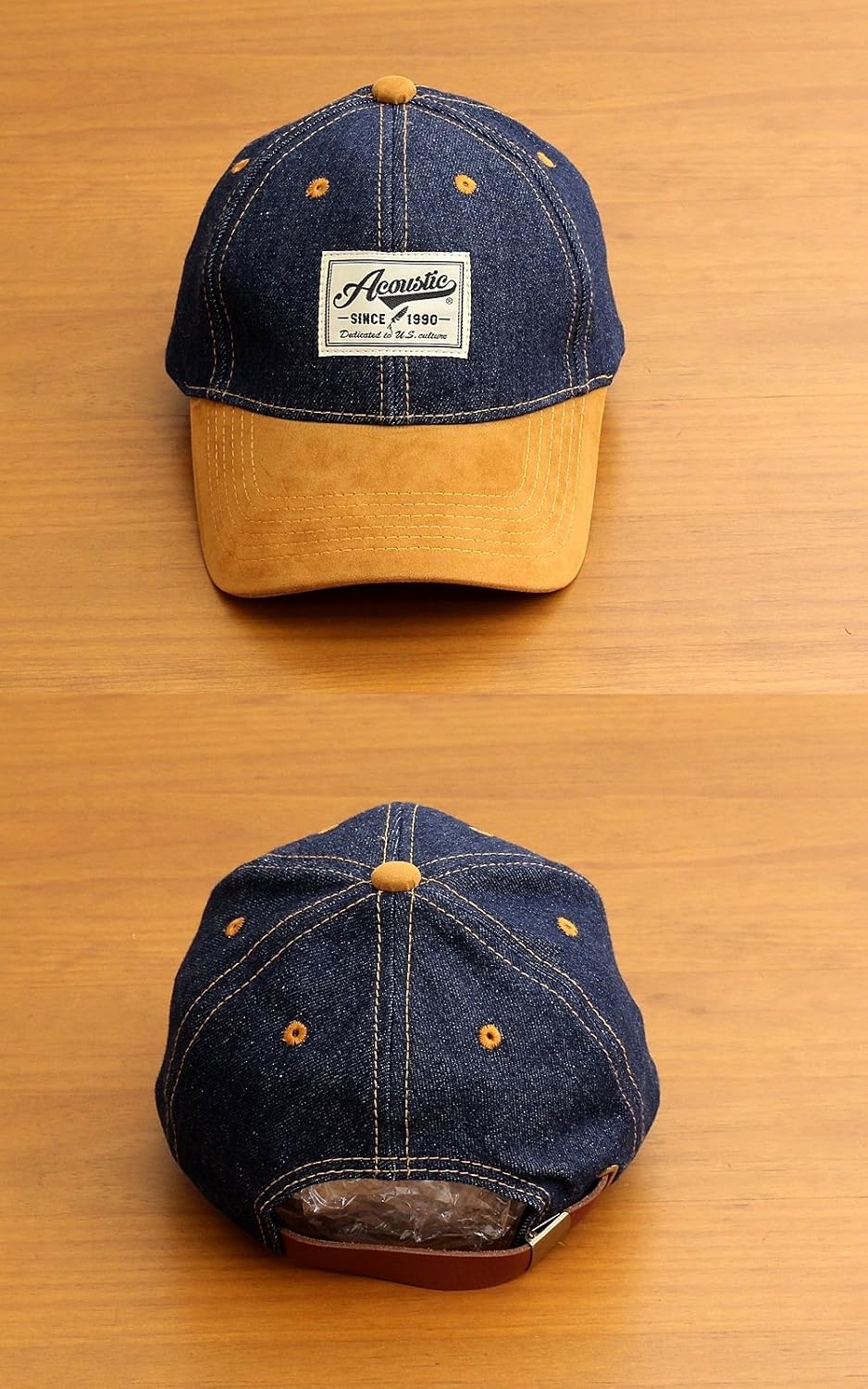 デニムキャップ アコースティック Acoustic メンズ レディース ユニセックス ブランド 帽子 フェイクレザー アメカジ 66 Az7002 ブラック キャップ 通販 Amazon