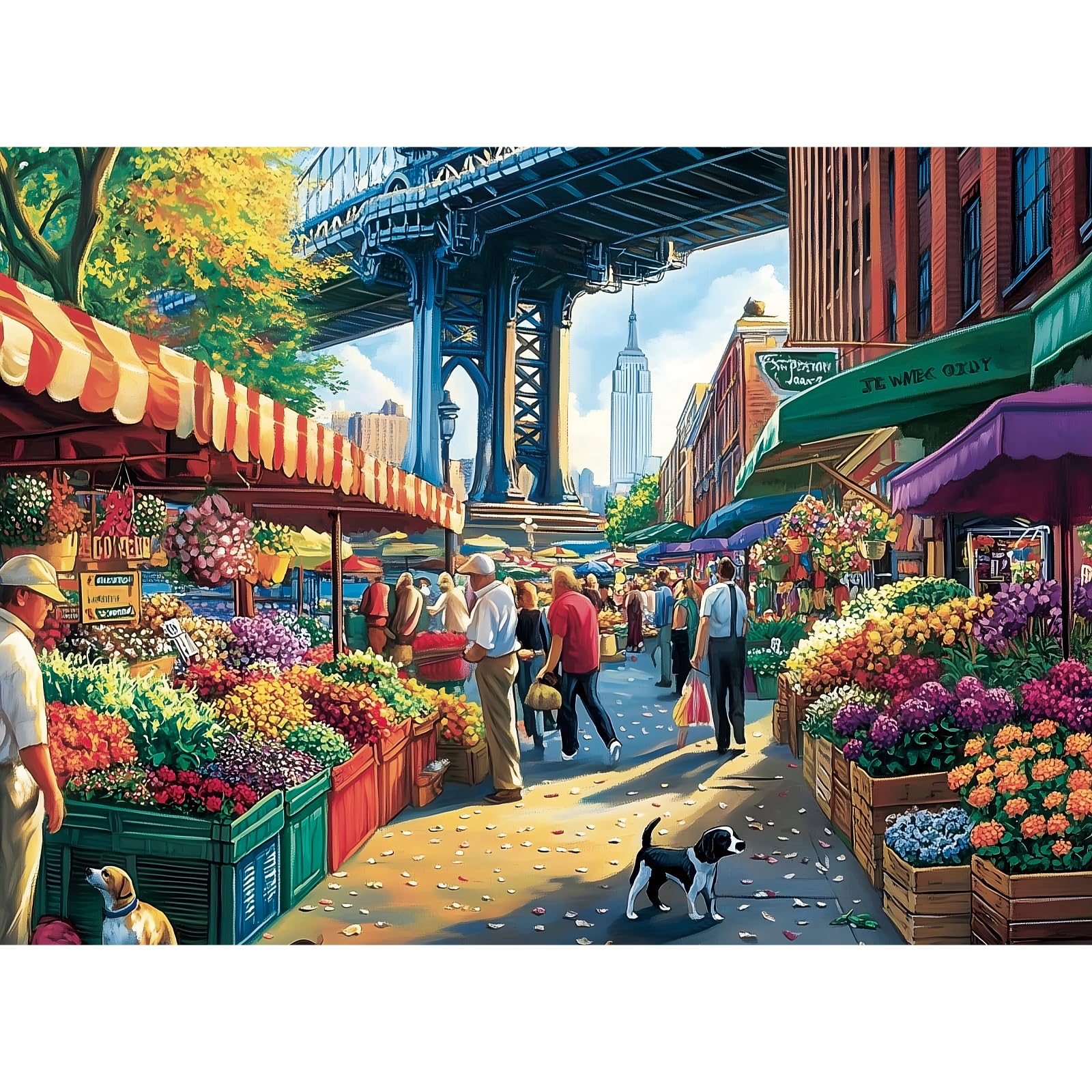 500 Pieces Landscape Puzzles for Adults, Flowers Puzzle for Adults, City Puzzle 500 Pieces, Gift for Birthday, Home Decor, Fun for Entertainment(20.5 * 15 in)