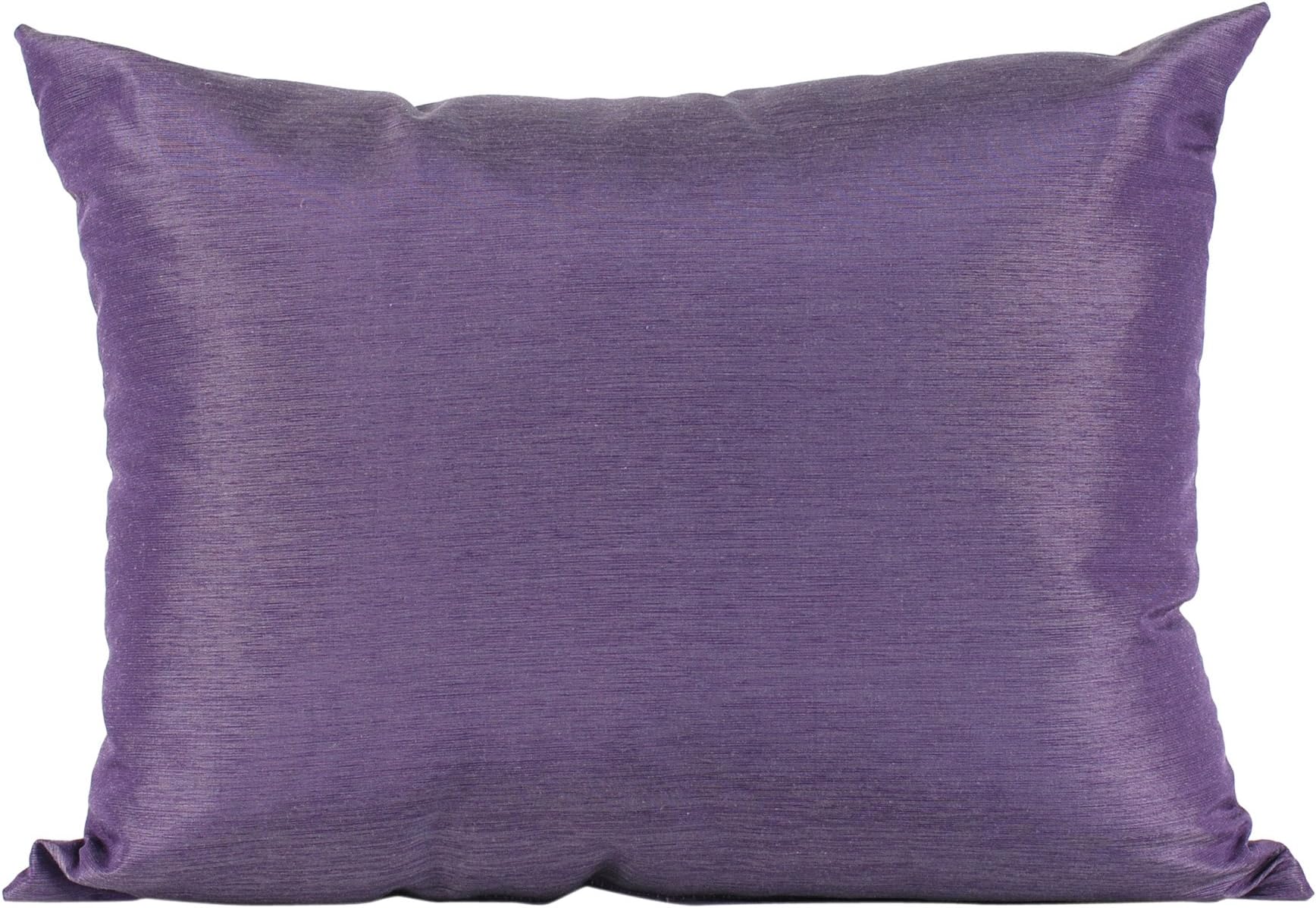 LJ Home Fashions Faux Silk Rectangle Cushion, Purple, 38 x 48 cm