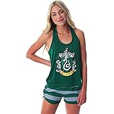 Harry Potter Women's Hogwarts House Crest Racerback Tank and Shorts Pajama Lounge Set