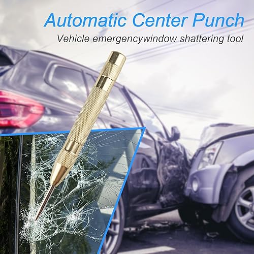 Glieskir 2 Pack Automatic Center Punch, 5 Inch Heavy Duty Steel Spring Loaded Center Hole Punch With Adjustable Tension Punch Tool For Metal Wood Glass Plastic Suitable For DIY Lovers - View #8