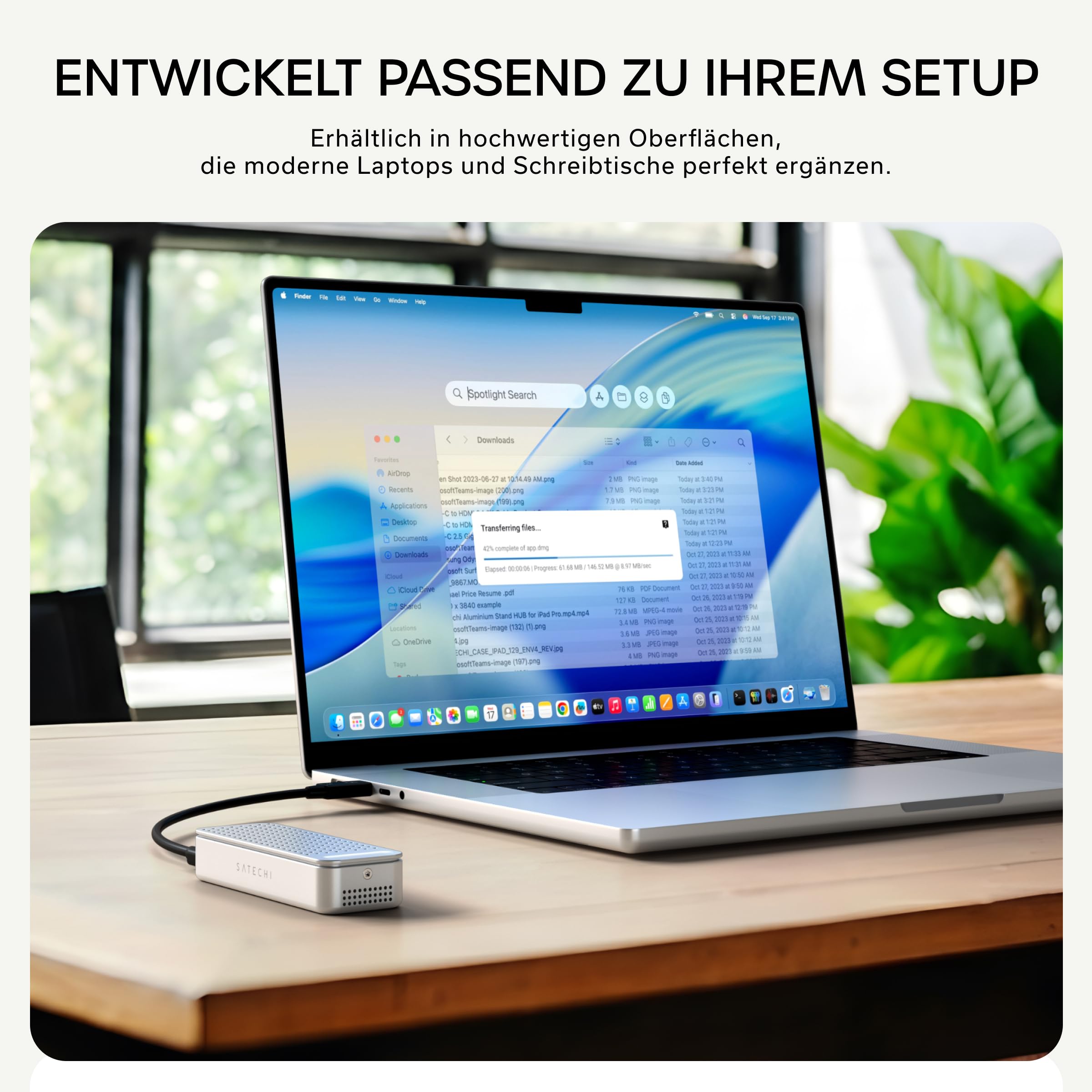 SATECHI DotDisk™ 80-Gbit/s-NVMe-SSD-Gehäuse, Silber 9