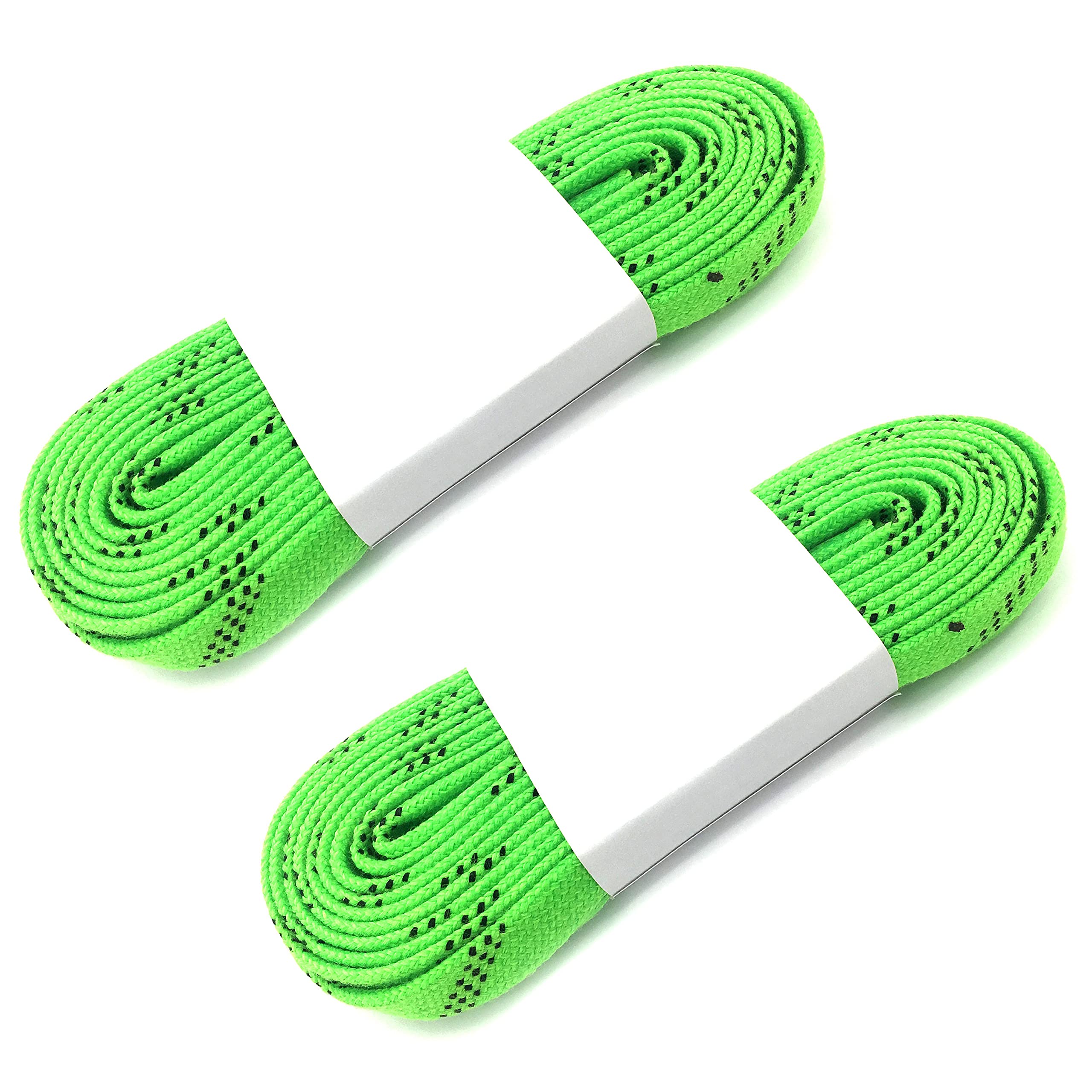 Alephnull 2 Pairs Skate Hockey Shoelaces Waxed Roller Hockey Shoelaces for Ice Skating Professional Anti-Break Inline Ice Hockey Skate Laces (Green, 84")