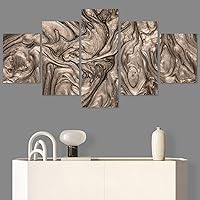 SIGNWIN 5 Panel Canvas Wall Art Abstract Closeup Digital Art Modern Artwork for Home Decorations Ready to Hang - 60