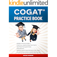 COGAT® PRACTICE BOOK: Grade 3 Level 9 Form 7, Two Full Length COGAT® Practice Tests, 340 Practice Questions, Answer Key… book cover