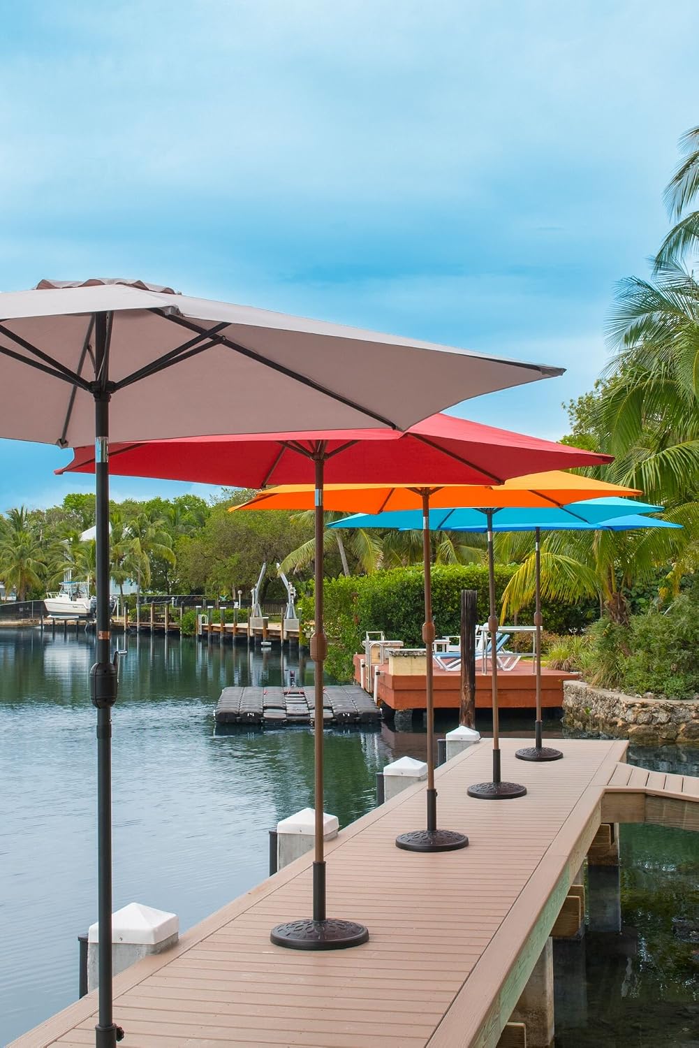 Amazon Com Panama Jack Pjo 6001 Teal Outdoor Patio Umbrella Teal Garden Outdoor