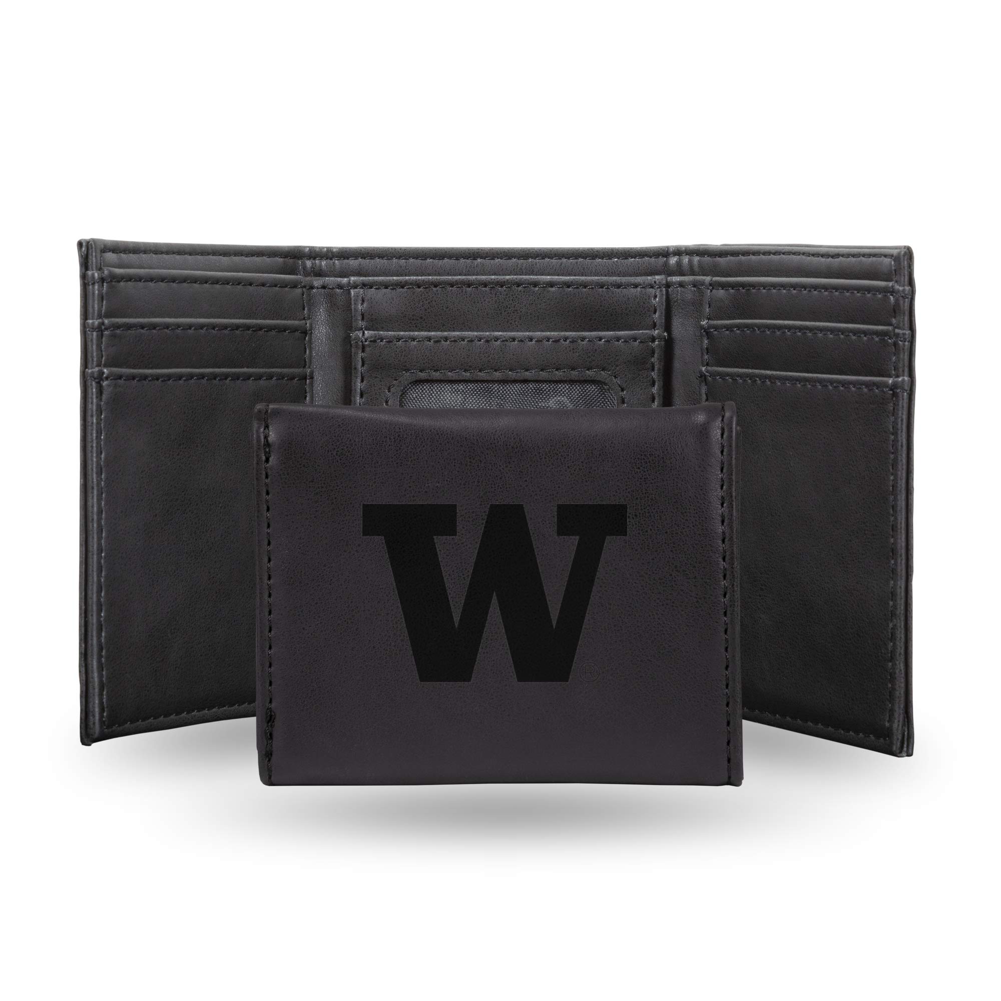Rico Industries Laser Engraved Trifold Wallet, Washington Huskies