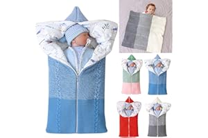 Yinuoday Newborn Swaddle Blanket Soft Fleece Stroller Wraps Baby Sleeping Bag for Boys Girls 0-12 Months