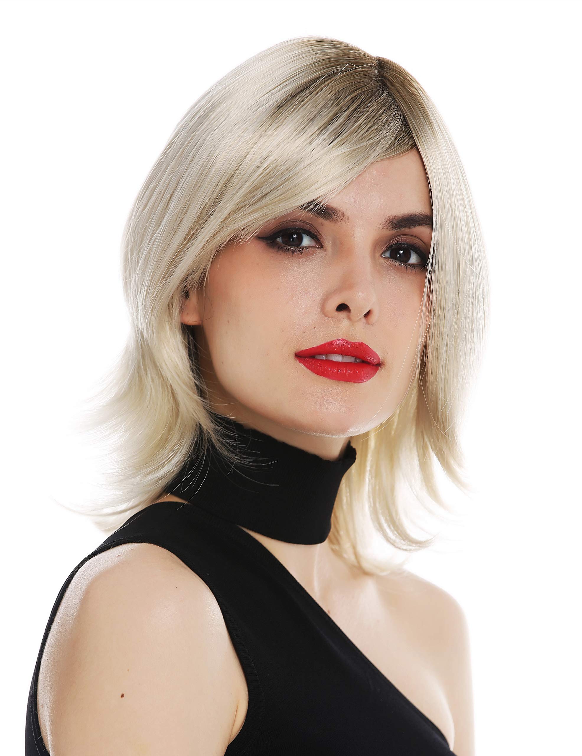 WIG ME UP - FIONA-MT-CHAMPR wig women's wig partial monofilament parting shoulder long sleek layered wavy tips ombre brown light blonde