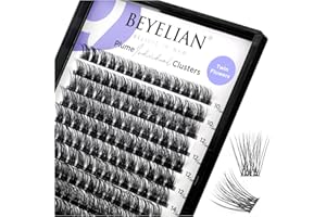 BEYELIAN Lash Clusters, 168 Pcs Individual Cluster Lashes, 10-16mm C Curl DIY Eyelash Extension Super Thin Band Resuable Soft Glue Bonded Lash Extensions (Style3 0.07 Mix Black Band)