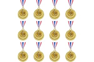 Abaokai 12 Pieces Gold 1st Place Award Medals-Winner Medals Gold Prizes for Sports, Competitions, Party, Spelling Bees, Olympic Style, 2 Inches