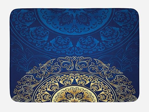Amazon Com Lunarable Royal Blue Bath Mat Vintage Eastern