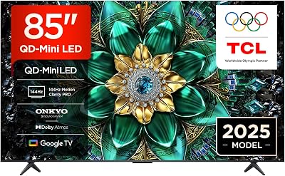 TCL 85Q6C-UK QD-Mini LED 4K HDR Google TV 1000nits Dolby Vision Atmos 2025