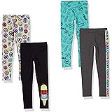 Spotted Zebra Disney | Marvel | Star Wars | Frozen | Princess Girls and Toddlers' Leggings, Pack of 4