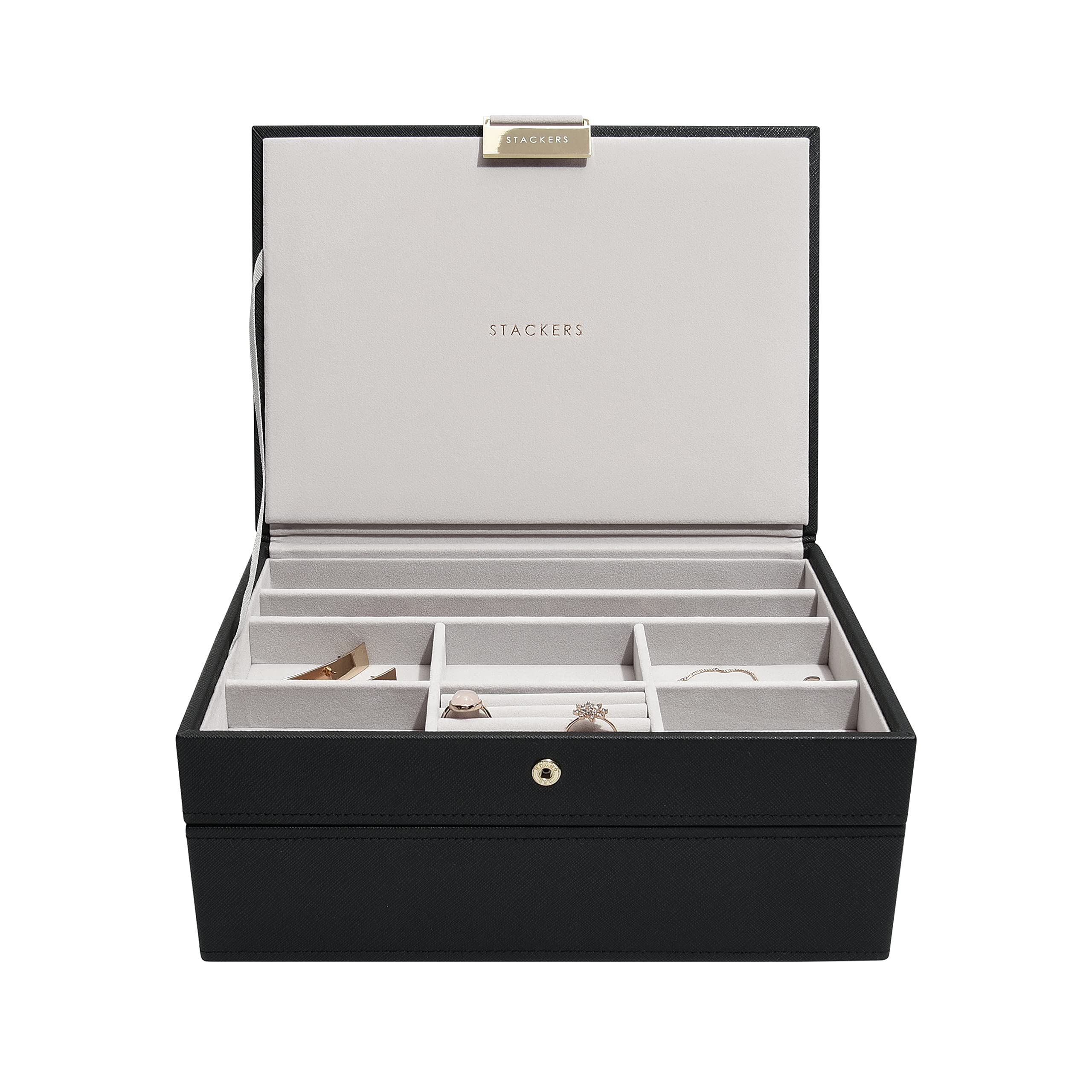 Stackers Black Classic Jewellery Box, Set of 2 — image 1