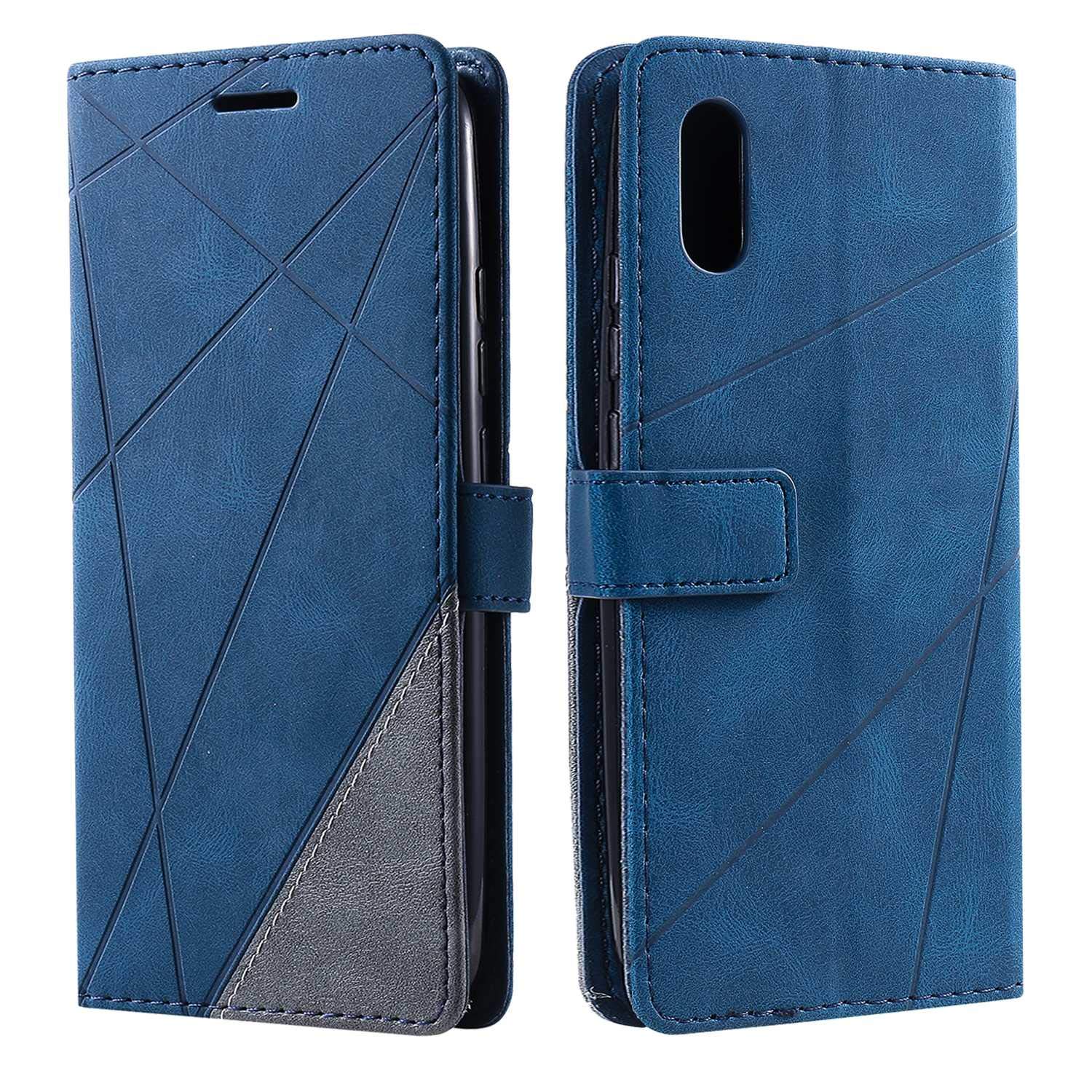 SONWO Case for Xiaomi Redmi 9A Case, Premium Leather Flip Wallet Case Magnetic Closure Card Slots Kickstand Phone Case for Xiaomi Redmi 9A, Blue